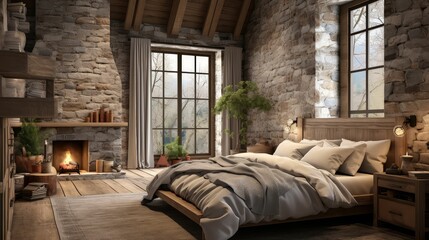 Poster - rustic interior design