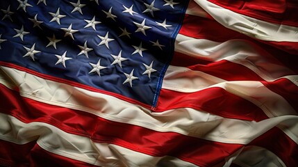 Close-up of the United States flag. Background. Presidential election concept.