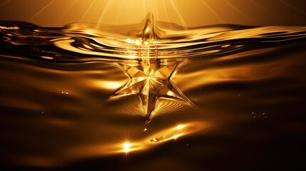 reflection starburst gold star