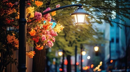 Poster - colorful busy street light