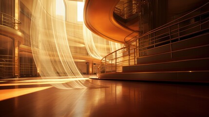 Canvas Print - light blurred opera house interior