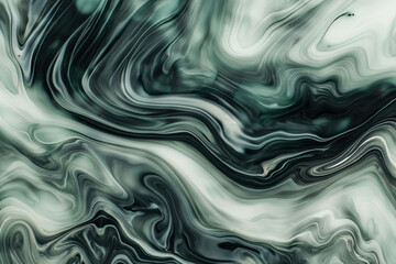Wall Mural - abstract green and black marble swirl texture for backgrounds and designs