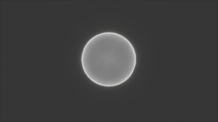 Grid white sphere. Computer generated 3d render