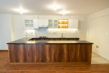 modern kitchen with furniture