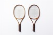 © pueb - Isolated tennis rackets on white background for sports enthusiasts and collectors