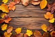 © Diffin - autumn wood table background