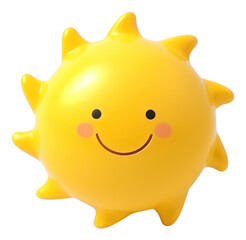 Sticker - PNG  A sun white background anthropomorphic representation.