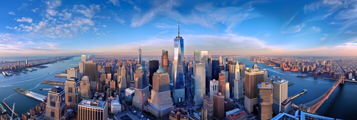 Big panorama view of New York citн