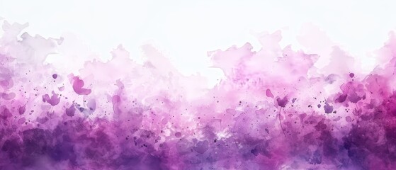 Poster -  A purple-white backdrop with watercolor paint splatters in the lower half