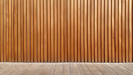 Wall Mural - Brown wooden plank wall texture background