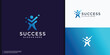 © ulhaq_std - Creative business success People Logo design, human leadership icon symbol,reaching star logo element