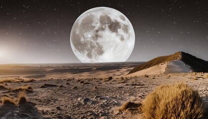 Wall Mural - night view of the moon