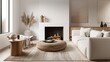 © ASA Creative - cozy scandinavian living room with fireplace