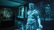 © GoodandEvil - Detailed Roman statue with geometric grid overlay.