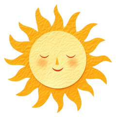 Sticker - PNG Sun sky white background anthropomorphic