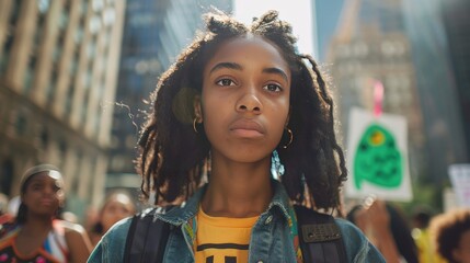 Wall Mural - Youth activism plays a pivotal role in pushing for urgent climate action and policy changes.