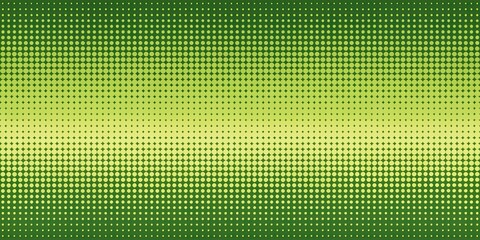 Green gradient halftone pattern background.
