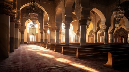 Poster - light mosque interior