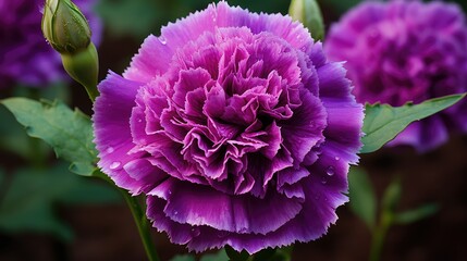 Poster - petals purple carnation