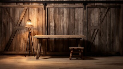 Canvas Print - table barndoor light