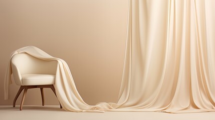 Poster - fabric beige gradient