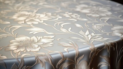 Canvas Print - intricate silver damask