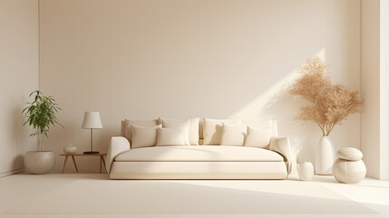 Wall Mural - soft blurred white interior home