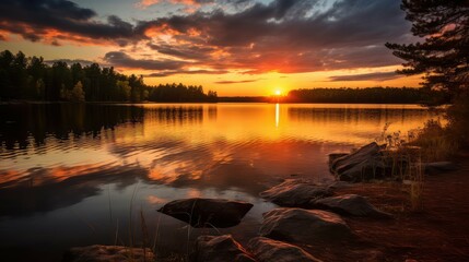 Wall Mural - golden lighting outdoor