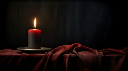 Poster - candle dark canvas background