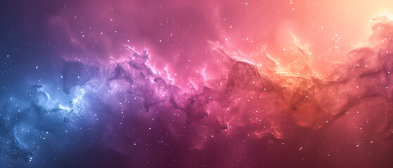 Cosmic Fusion: A Mesmerizing Blend of Blue and Pink Nebulae in Space