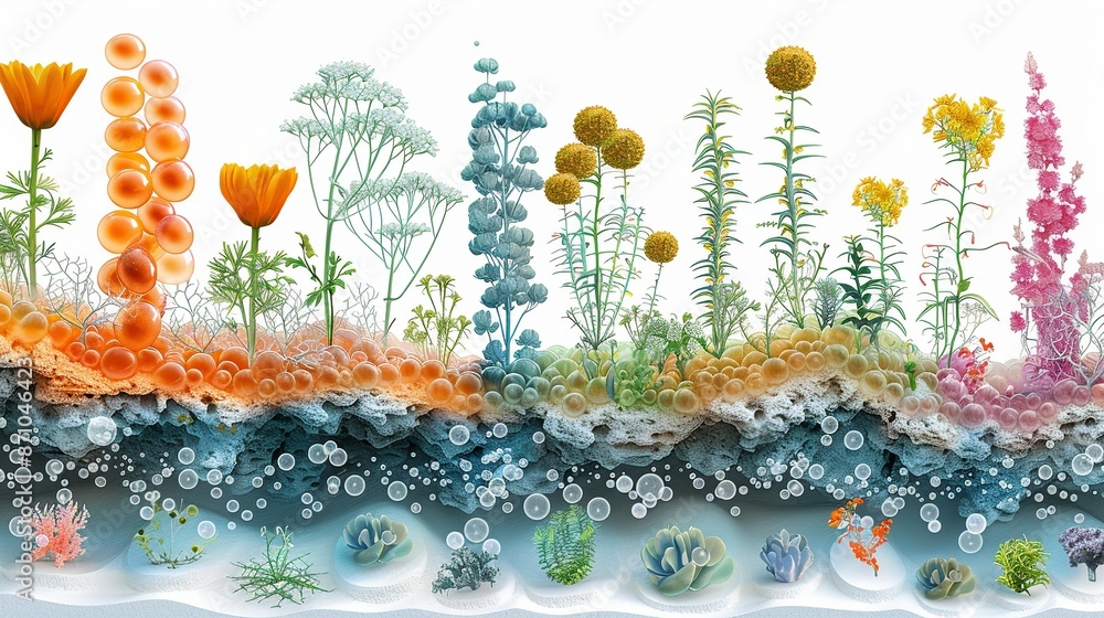 Schematic representation of nitrogen cycle in ecosystems, showing ...
