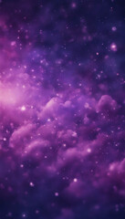 Wall Mural - a purple and blue space with many stars filled with clouds and the stars are scattered throughout ba