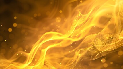 Wall Mural - abstract yellow smoke on black background