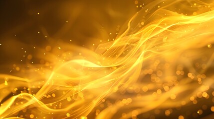 Wall Mural - abstract yellow smoke on black background