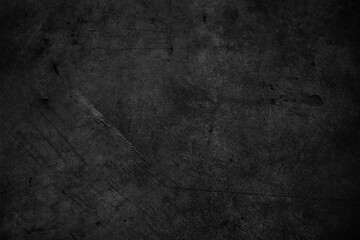 Wall Mural - dark grey textured concrete black wall background