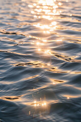 Wall Mural - Water surface with light reflections and gentle waves, 