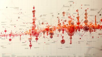 Artwork charting the evolution of research methodologies in epidemiology, showcasing historical milestones and breakthroughs in disease surveillance and control. , Minimalism,