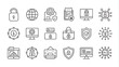 © Alon - Cyber security line icons set. Black vector illustration. Editable stroke.