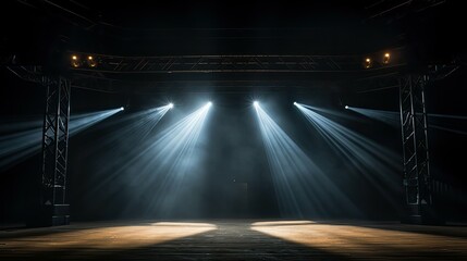 Canvas Print - theater stage light isolated