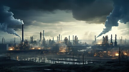 Canvas Print - crude oil industry