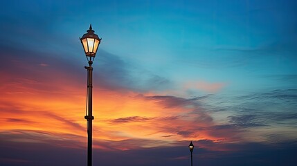 Canvas Print - horizon old light pole