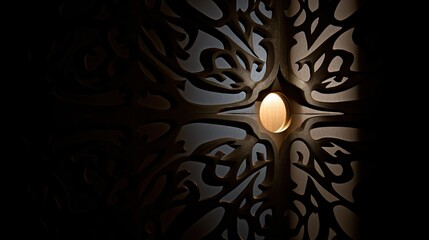 Wall Mural - shadows keyhole light