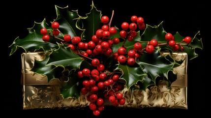 Wall Mural - tradition sprig of holly