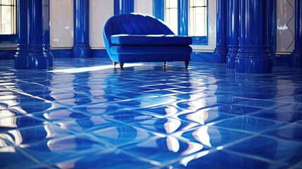 Sticker - floor blue seamless