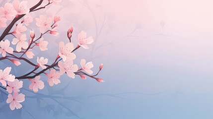 Wall Mural - Elegant soft pink sakura background