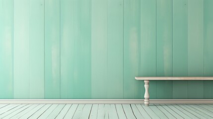 Wall Mural - Painted light mint pastel wood background texture