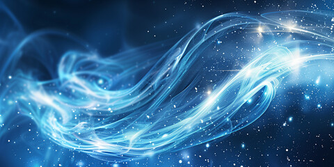 Wall Mural - Abstract technology art Futuristic background energy wave shape lines. Place for text graphics concept design. Template poster invitation flyer banner email header. Horizontal. Generative Ai content	