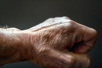 Human hand. Male skin pattern. Dermatology background. Health skin.