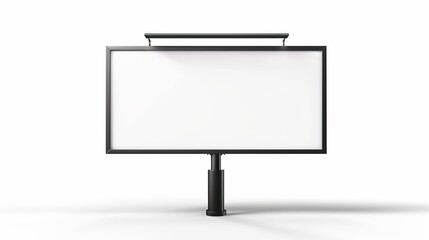 Isolated over a white background, a blank billboard for copy space