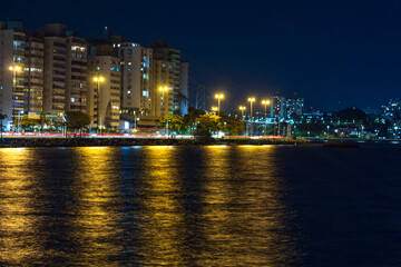 Canvas Print - noite na   avenida beira-mar norte de Florianópolis, Santa Catarina, Brasil Florianopolis